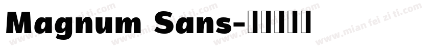 Magnum Sans字体转换